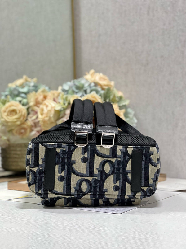 ZAINO RIDER JACQUARD OBLIQUO BIANCO