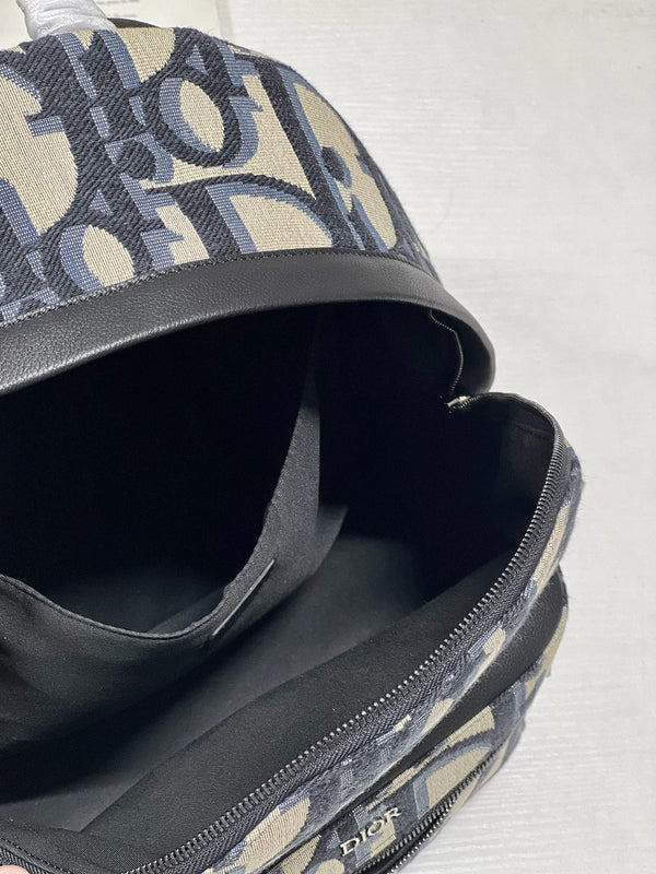 ZAINO RIDER JACQUARD OBLIQUO BIANCO