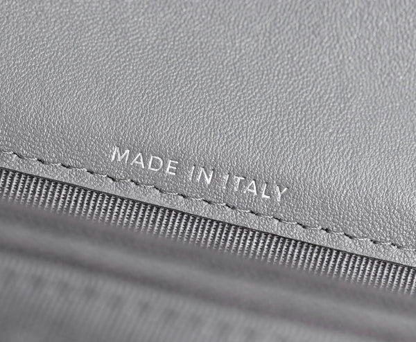 CC WOC 18.5 GREY LAMBSKIN SILVER HARDWARE