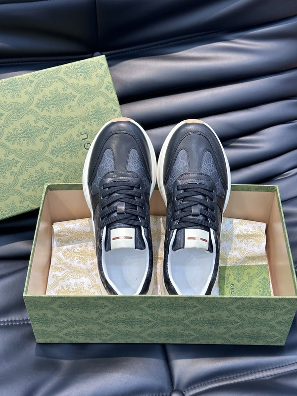 GG RETRO RHYTON SNEAKERS SHOES BLACK