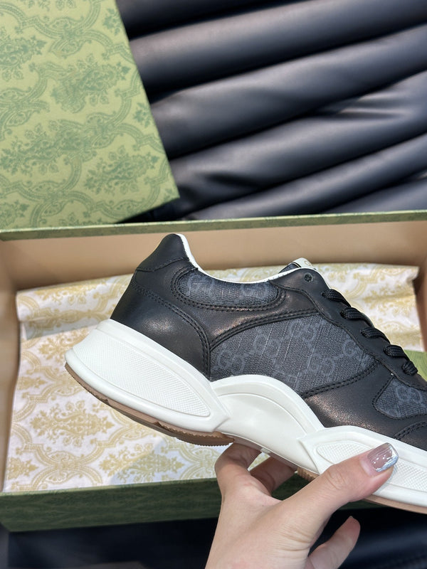 GG RETRO RHYTON SNEAKERS SHOES BLACK