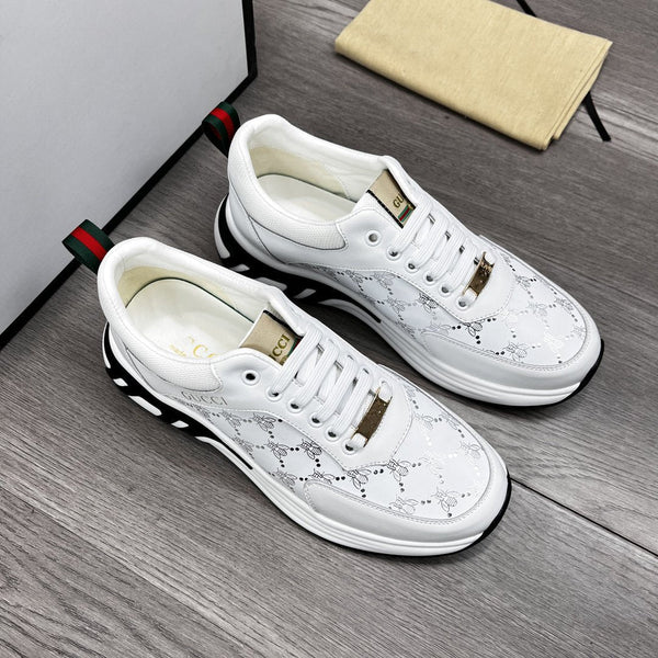 PELLE DI MUCCA BIANCA GG CON TEXTURE APE ORO