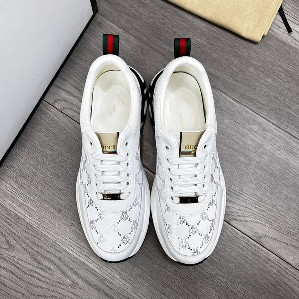 PELLE DI MUCCA BIANCA GG CON TEXTURE APE ORO