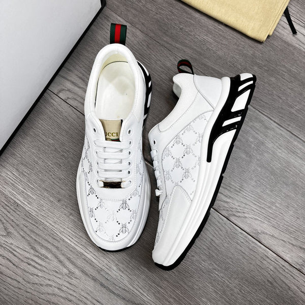 PELLE DI MUCCA BIANCA GG CON TEXTURE APE ORO