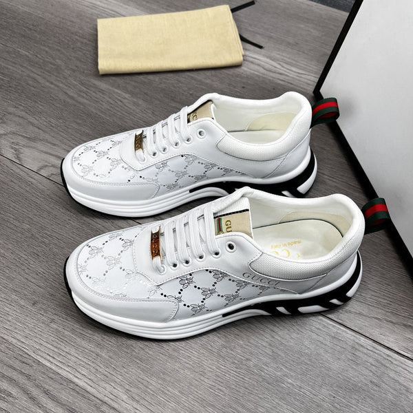 PELLE DI MUCCA BIANCA GG CON TEXTURE APE ORO