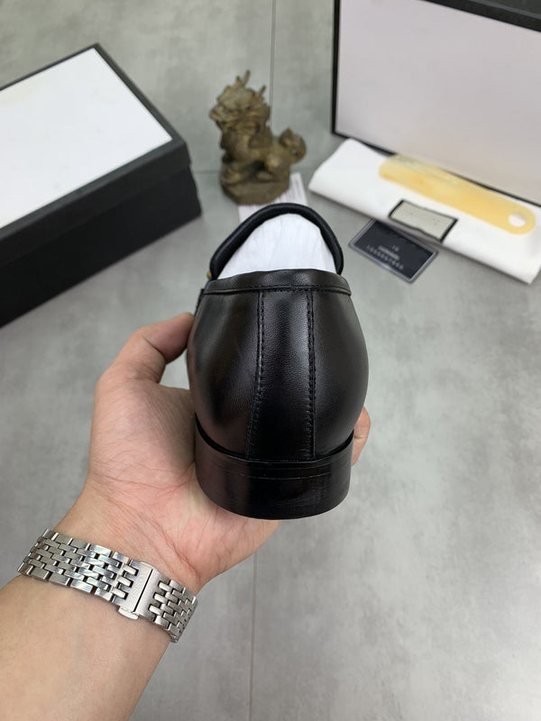 MOCASSINO IN PELLE NERA DA UOMO GG