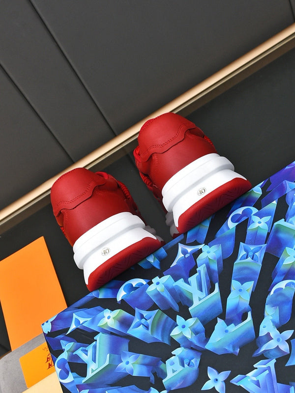 LV SNEAKERS RED LACE-UP