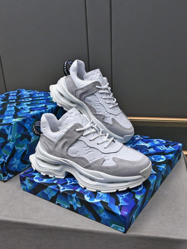SNEAKER LV RUN BIANCO GRIGIO