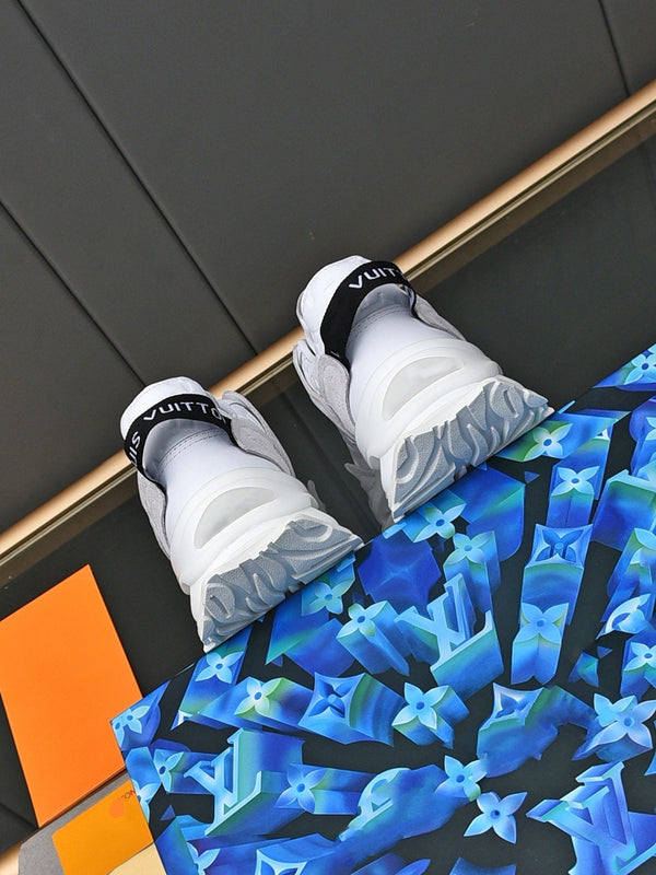 SNEAKER LV RUN BIANCO GRIGIO