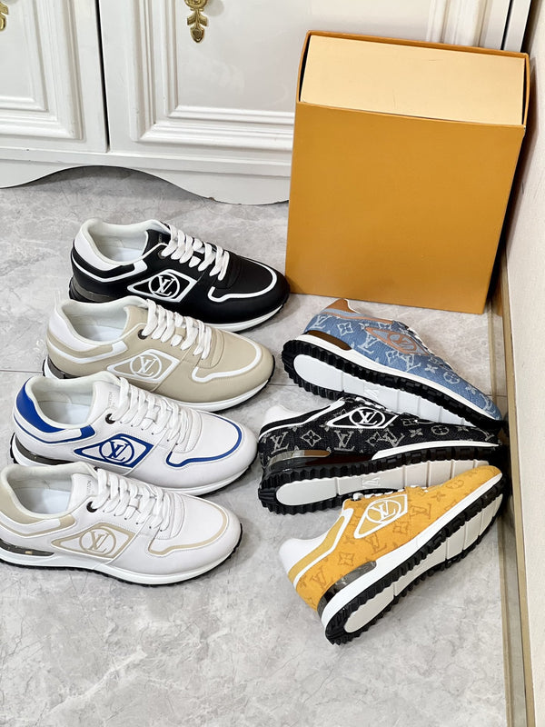 LV RUN AWAY SNEAKER IN BLUE DENIM FABRIC