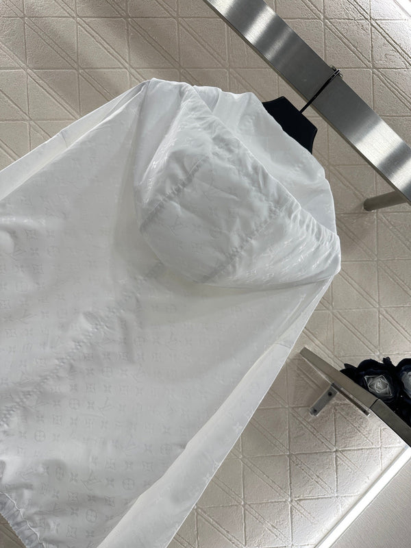 LV25 Obscure Jackquard Jacket White Polyester 291081