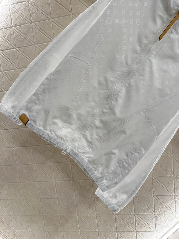 LV25 Obscure Jackquard Jacket White Polyester 291081