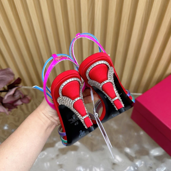 VT Gravani Embellished Leather Sandals 8cm