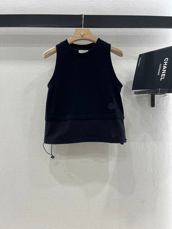 Moncle 25 Mest Vest High Waist Skirt Set Black Cotton 248974