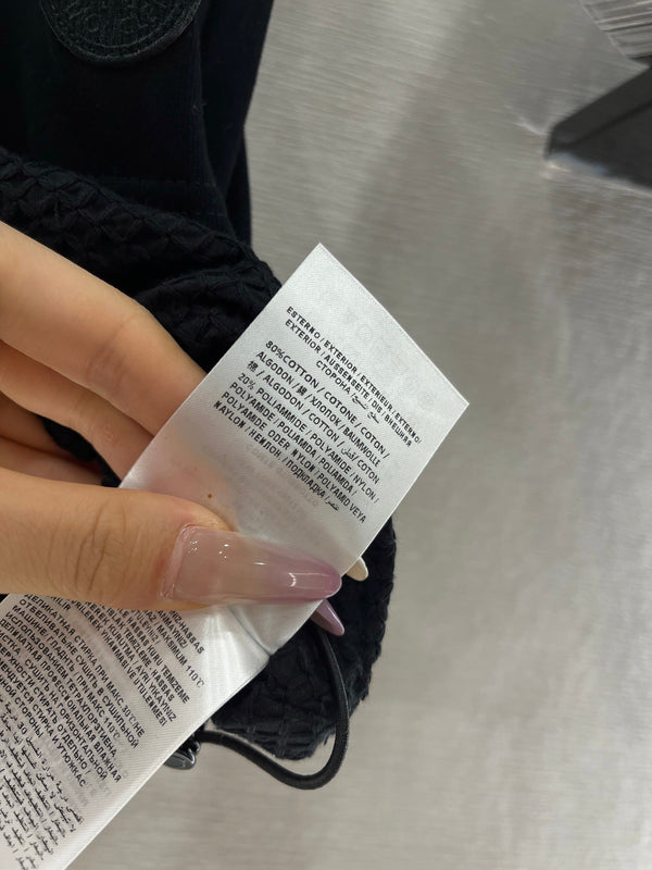 Moncle 25 Mest Vest High Waist Skirt Set Black Cotton 248974