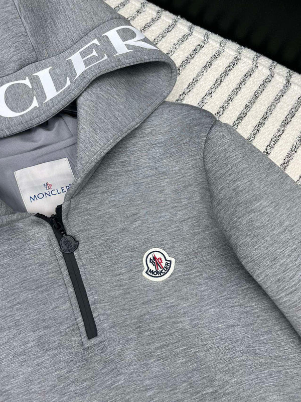 Moncle Hat-Printed Logo-Embellished Dress Gray Viscose 252314