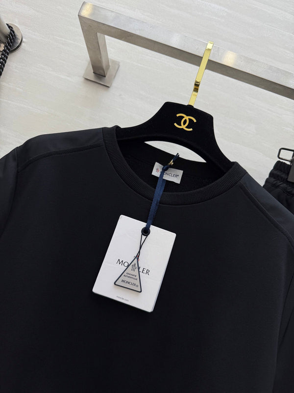 Moncle 25 Hem Drawstring Two-Piece Suit Black Cotton 277619