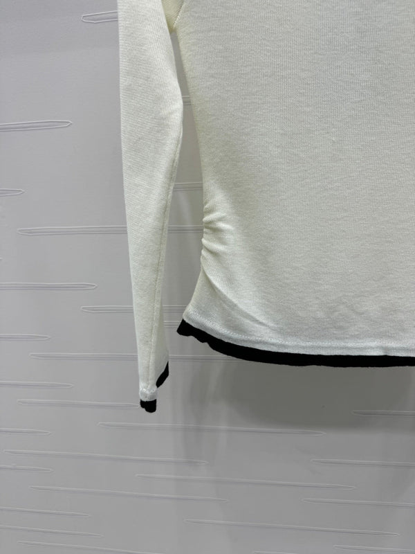 CHANEL RIBBON KNIT LONG SLEEVE SWEATER STYLE 288