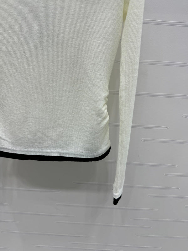 CHANEL RIBBON KNIT LONG SLEEVE SWEATER STYLE 288