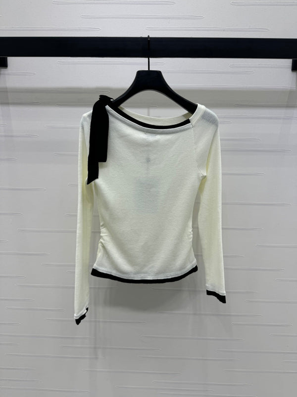 CHANEL RIBBON KNIT LONG SLEEVE SWEATER STYLE 288