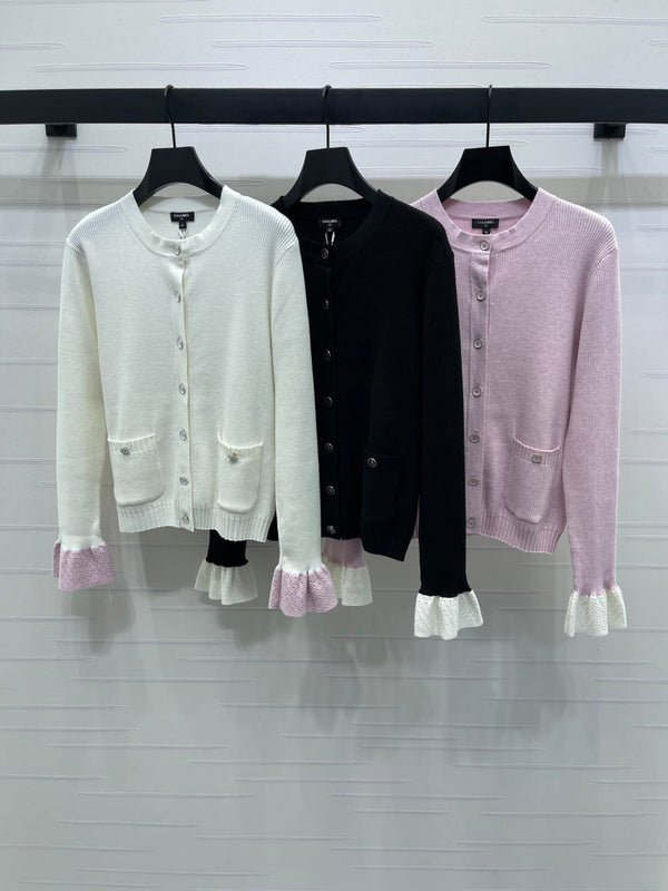 CHANEL WOOL LONG SLEEVE CARDIGAN STYLE 283