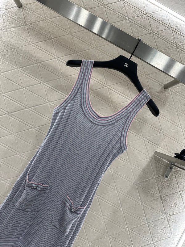 CHANEL KNIT CASHMERE VEST DRESS STYLE 280