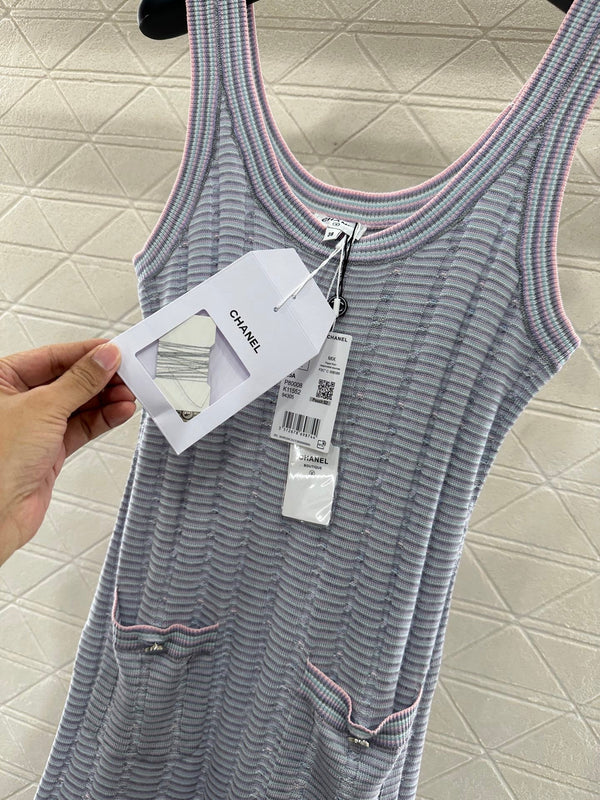 CHANEL KNIT CASHMERE VEST DRESS STYLE 280