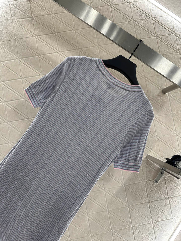 CHANEL KNIT CASHMERE SHORT SLEEVE DRESS STYLE 278
