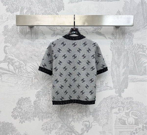 CHANEL KNIT SEQUIN SHORT SLEEVE CARDIGAN STYLE 276