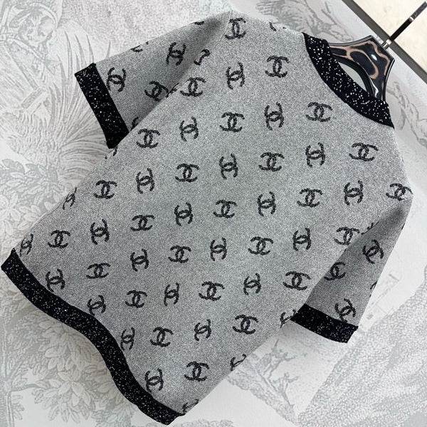 CHANEL KNIT SEQUIN SHORT SLEEVE CARDIGAN STYLE 276