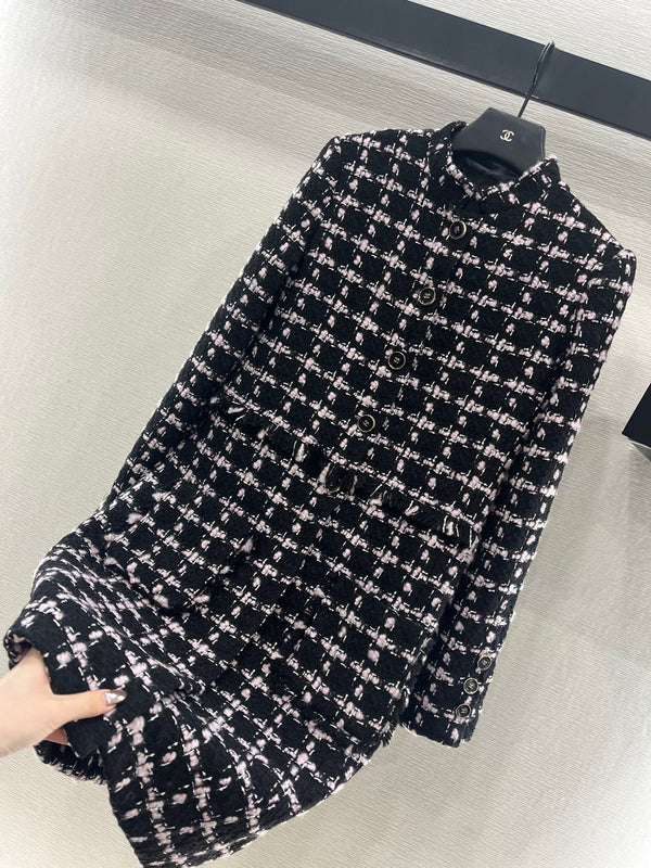 CHANEL WOOL LONG DRESS COAT STYLE 268