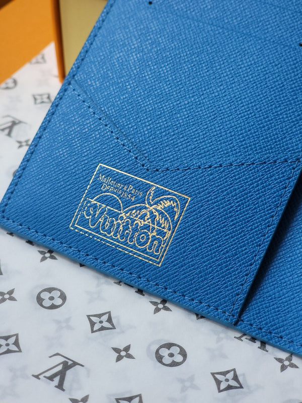 LV Wallet 14cm Blue Monogram Canvas 261846