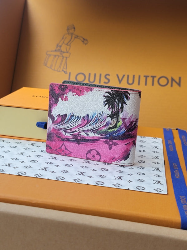 LV Slender Wallet 11cm Pink Monogram Canvas 261853