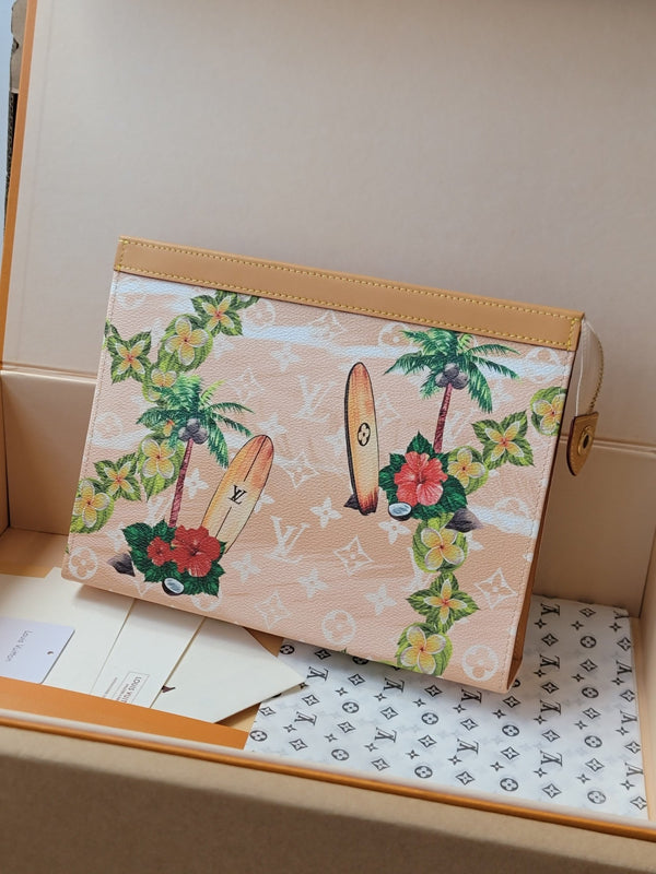 LV Pochette Voyage Clutch Handbag Monogram Canvas 261864