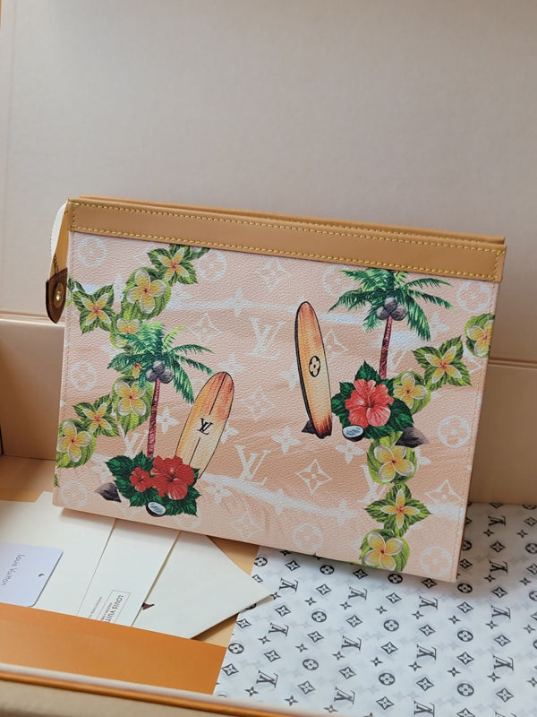 LV Pochette Voyage Clutch Handbag Monogram Canvas 261864