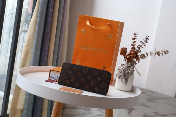 LV Clemence Wallet Dark Brown Monogram Canvas 261869