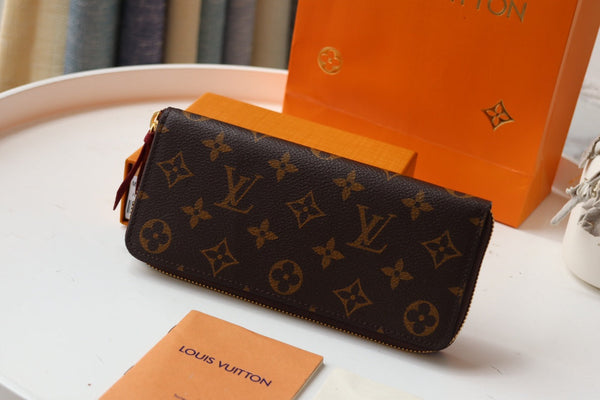 LV Clemence Wallet Dark Brown Monogram Canvas 261869