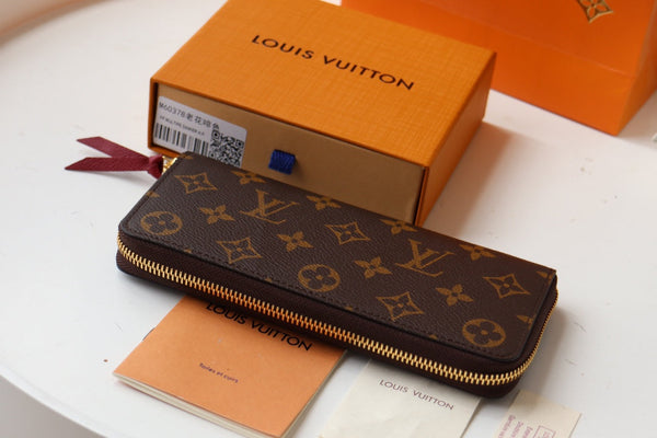LV Clemence Wallet Dark Brown Monogram Canvas 261869