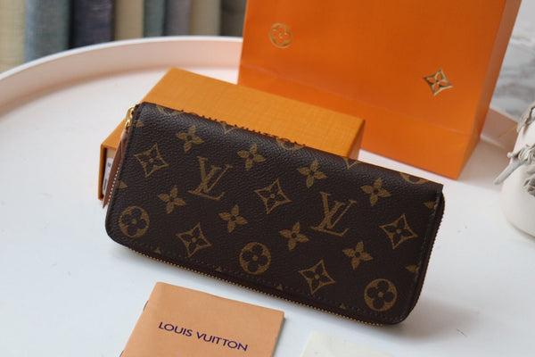 LV Clemence Wallet Light Brown Monogram Canvas N60742