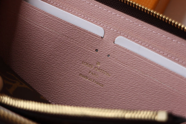 LV Clemence Wallet Light Brown Monogram Canvas N60742