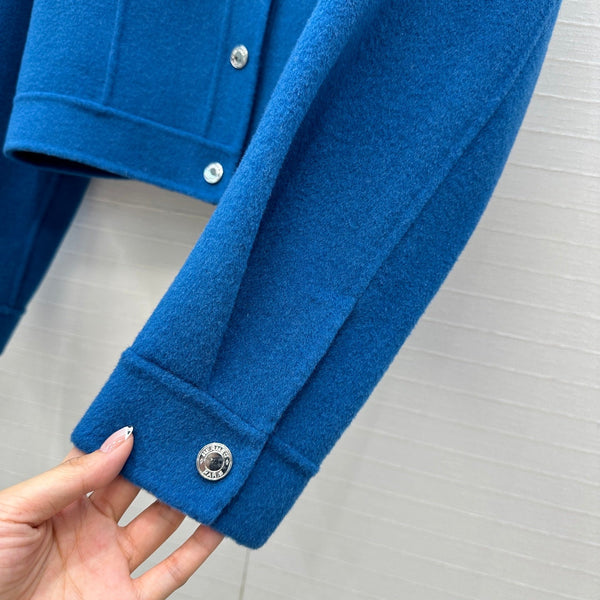 HM Jacket in Blue Wool and Cashmere