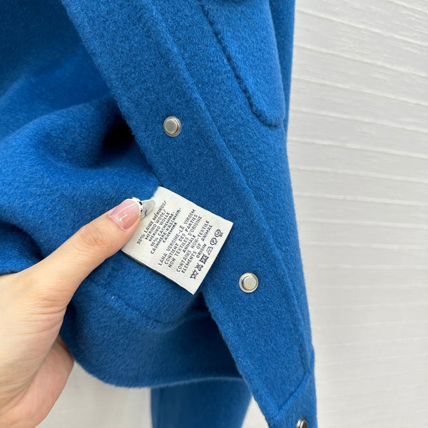 HM Jacket in Blue Wool and Cashmere