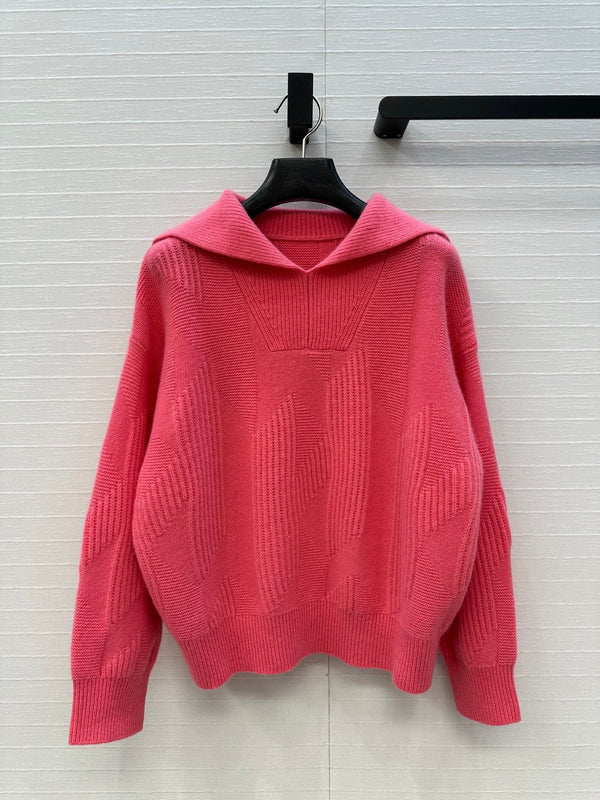 Maglione con lettera HM in cashmere rosso