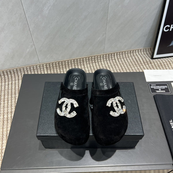 Mocassini Birkenstock CC 25S con suola spessa in velluto nero 442540