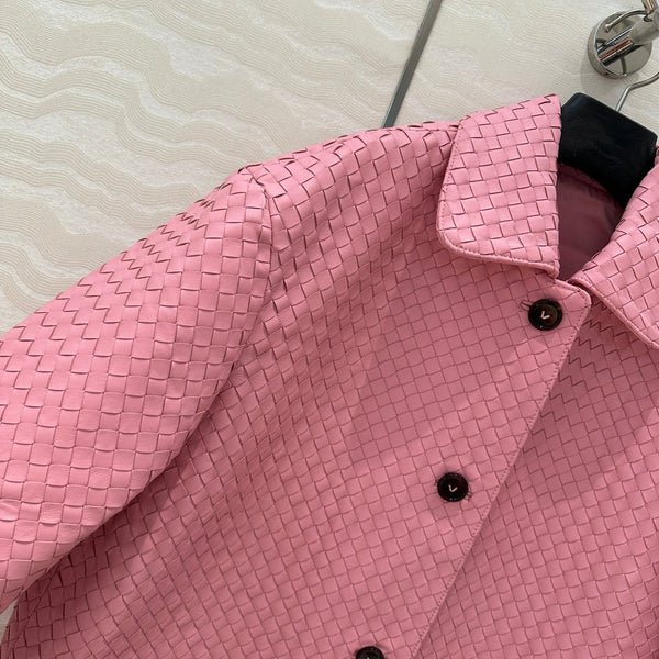 BV Jacket in Pink Lambskin
