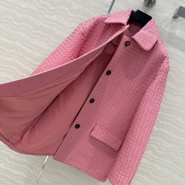 BV Jacket in Pink Lambskin