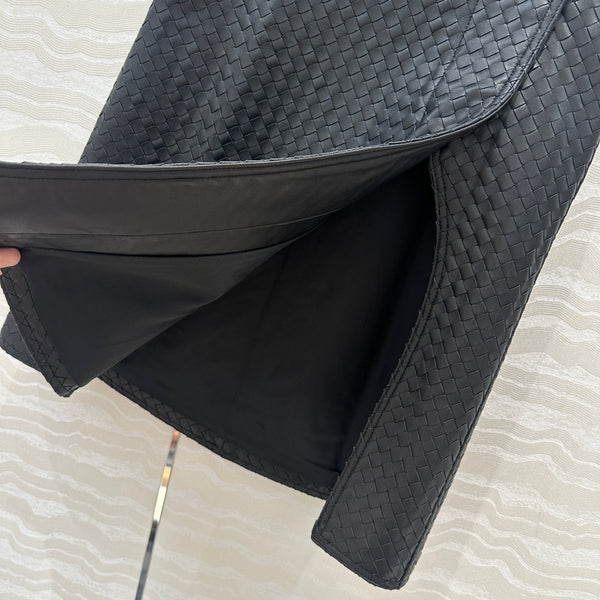 BV Skirt in Black Lambskin