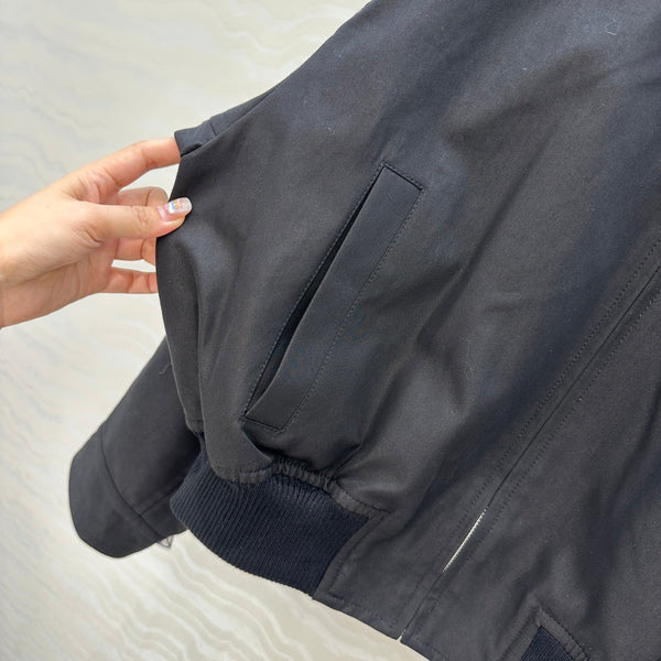 BV 25S Jacket Sheepskin Neck in Black Cotton