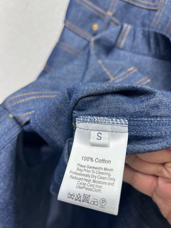 BV Vest Dress in Blue Denim