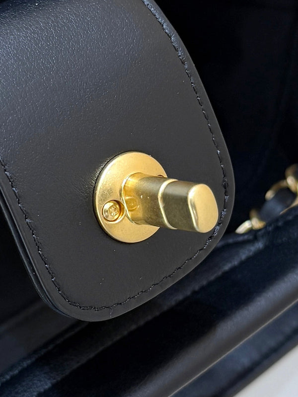 CC 25A Hobo Bag 36cm in Black Calfskin